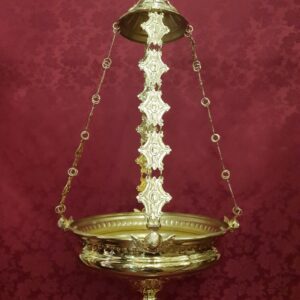 lámpara votiva 35 cm dorada