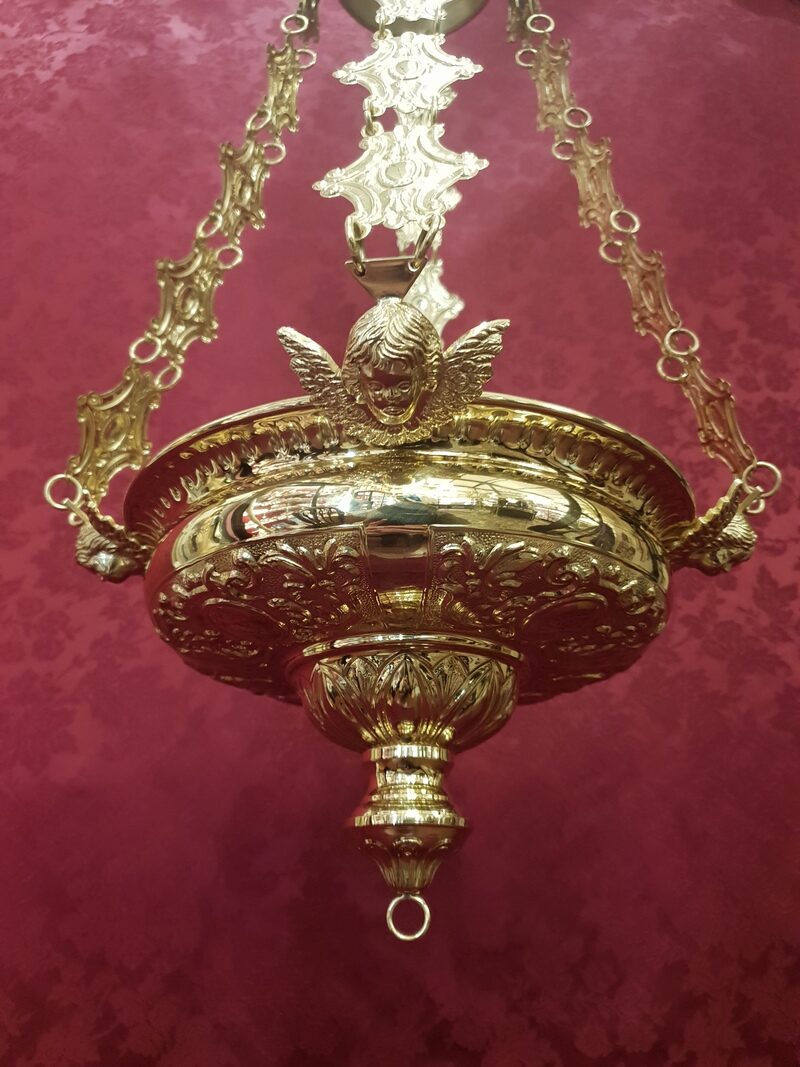 capa lazo girar Lámpara votiva ángeles 25 cm diámetro – Antigua Cerería del Salvador